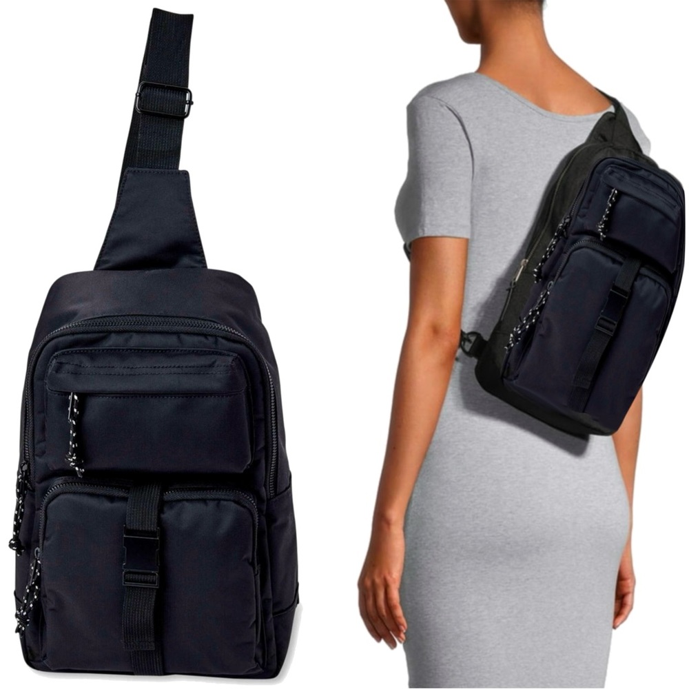 NWOT Black Small Sling Backpack Unisex